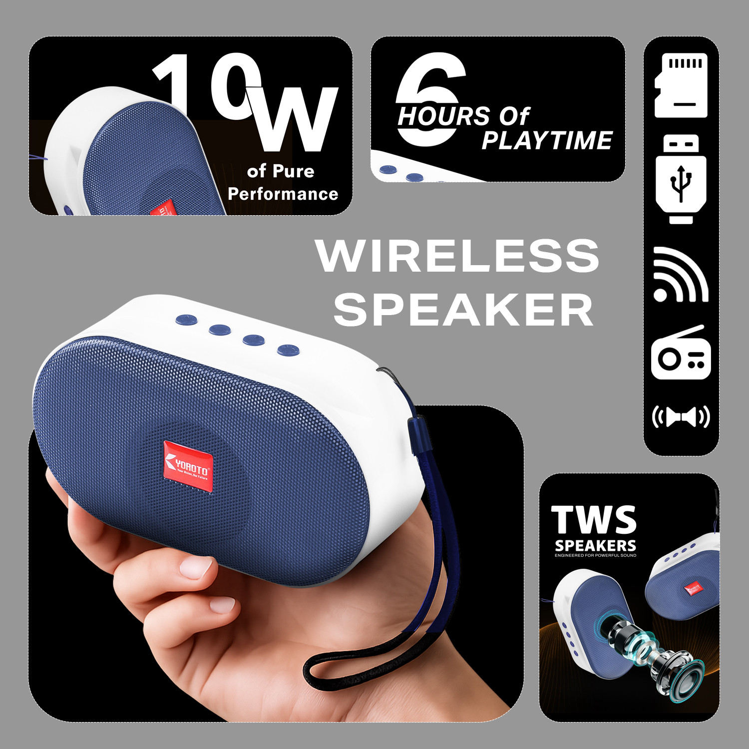 Image of Lynacz Original Buds 2r Compatible with Wireless Earbuds Featuring Bluetooth Headset (Mic 12.4mm Sound Output 38Hour Backup QuadMic [Blue], In the Ear)