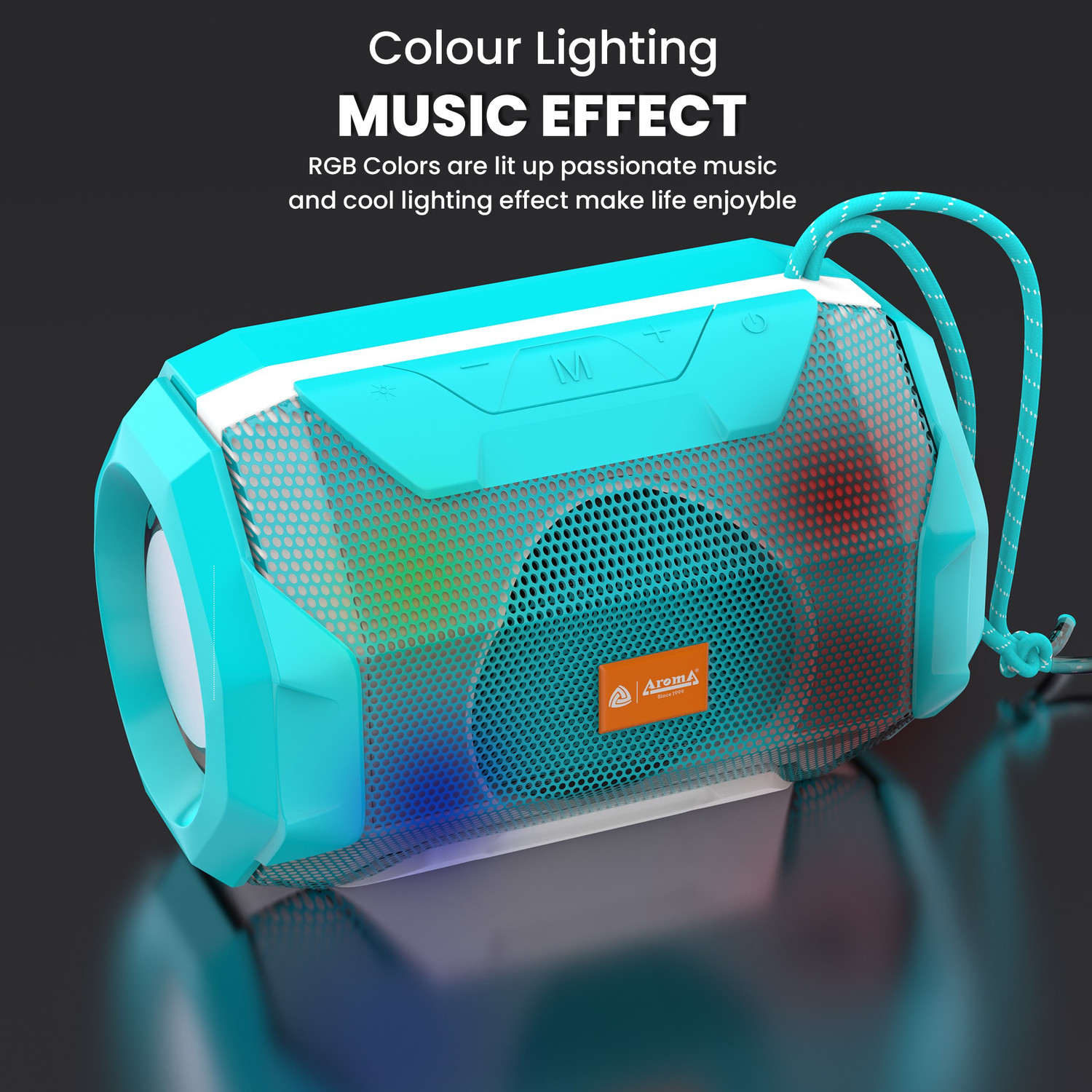 Image of Aroma Studio 10 Hours Playing Time Portable BT Speaker 5 W Bluetooth Speaker