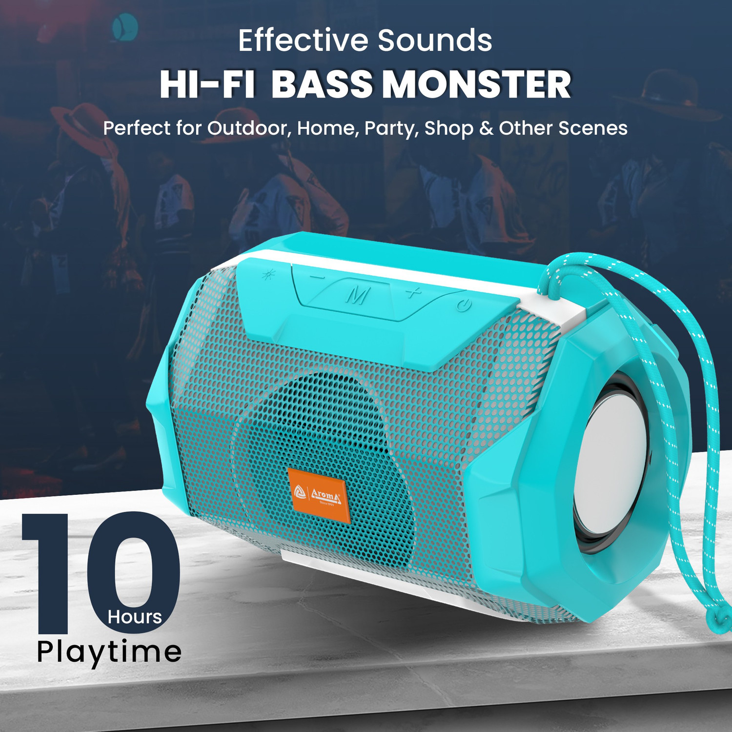 Image of Aroma Studio 10 Hours Playing Time Portable BT Speaker 5 W Bluetooth Speaker