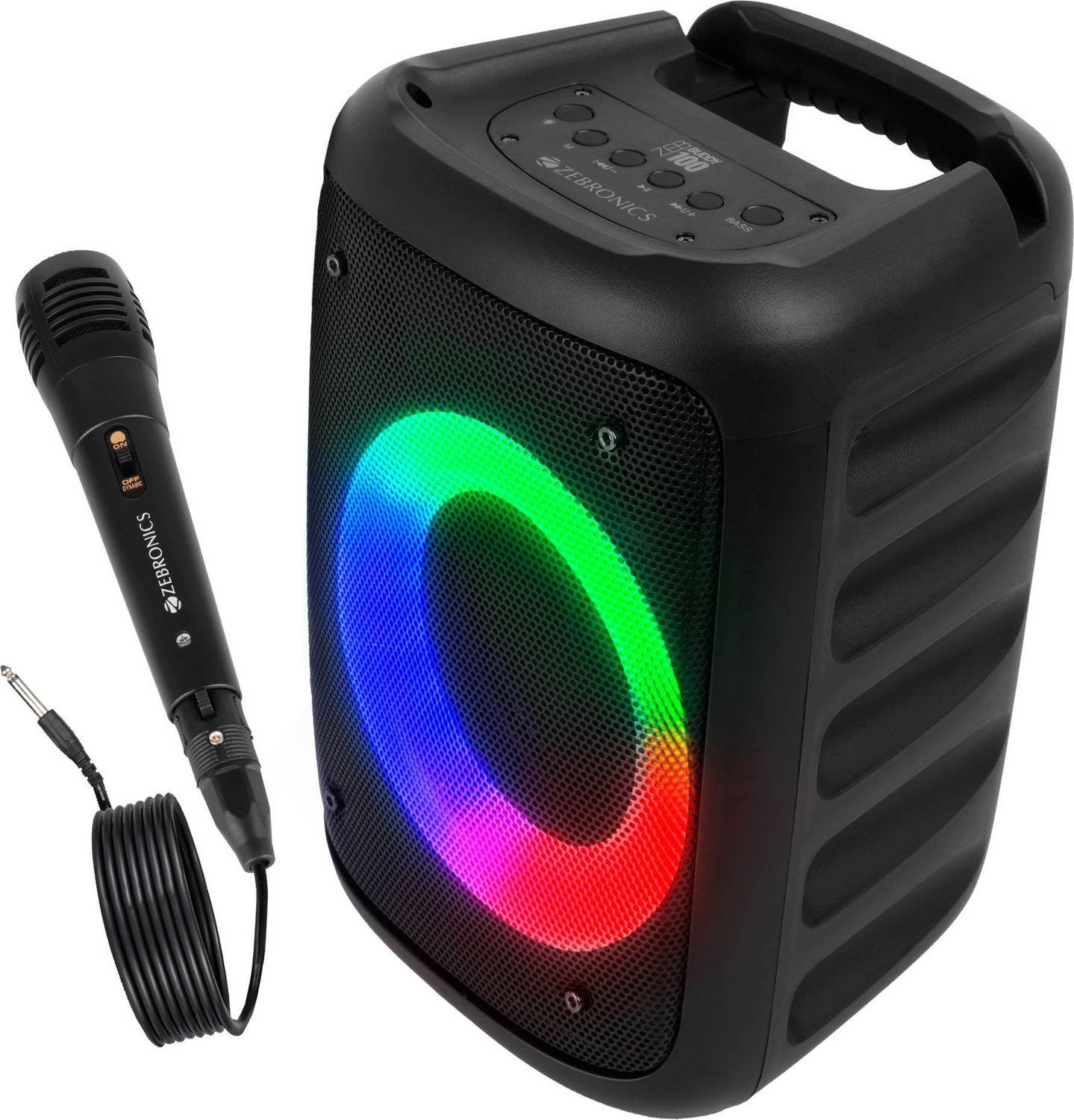 ZEBRONICS Zeb Buddy 100 15 W Bluetooth Party Speaker  (Black, Mono C