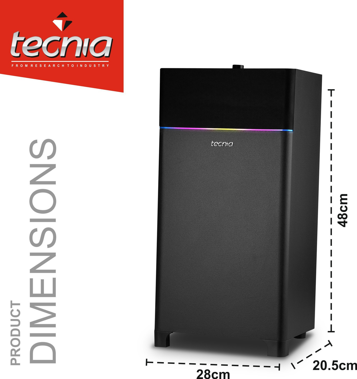 Image of TECNIA Atom Tecno Dance 1103 Party Tower Speaker 80 W Bluetooth Tower Speaker
