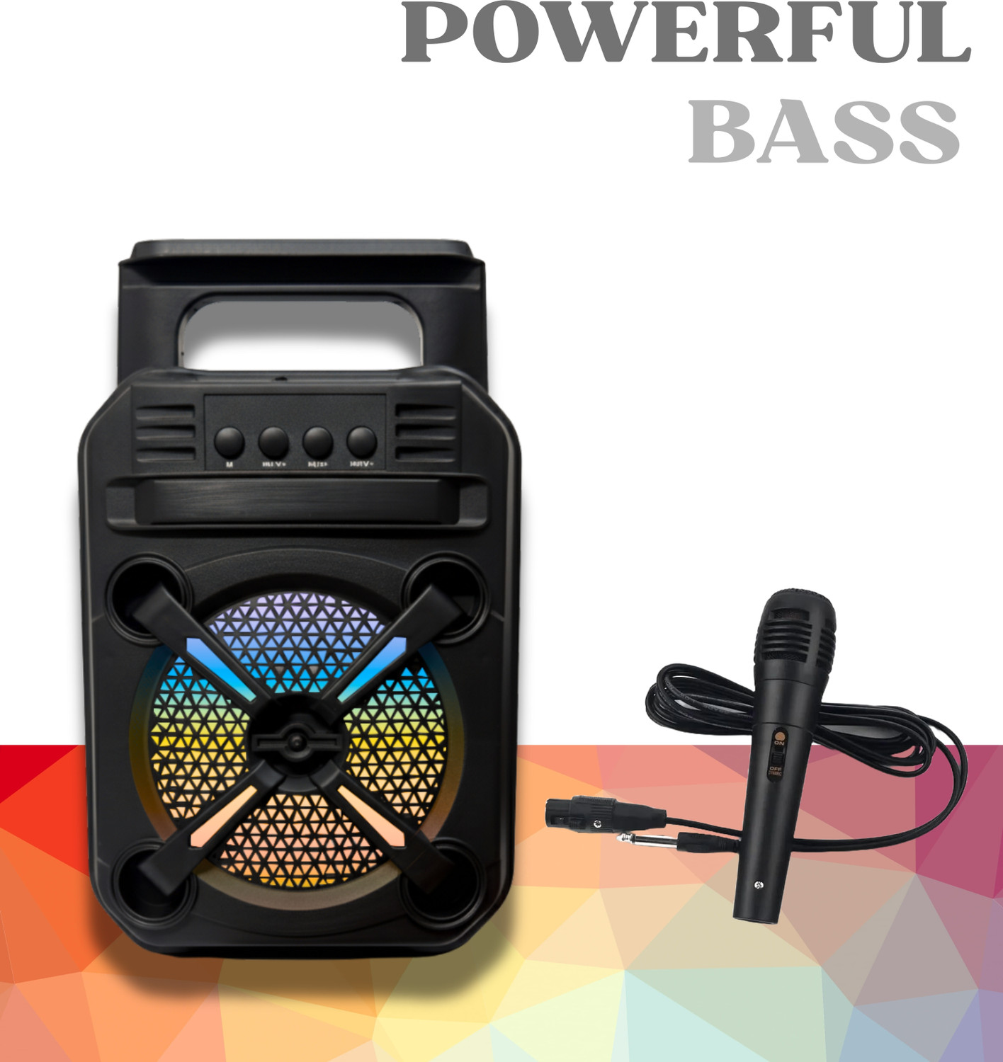 Image of artis BT912 Wireless Trolley Speaker with USB /FM /TF card Reader /AUX In /Mic In 60 W Portable Bluetooth Party Speaker (Black, Stereo Channel)