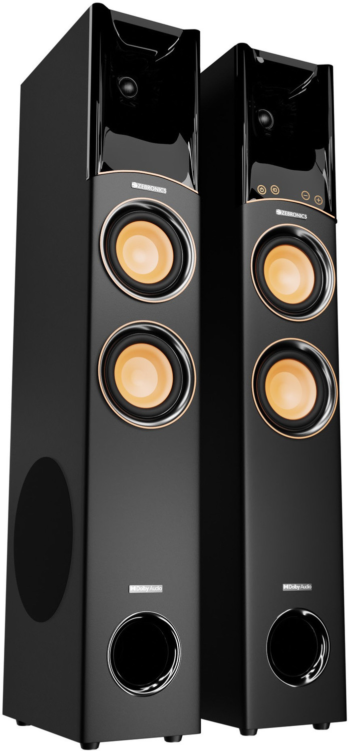 Image of DH Discovery DJ 1212 2000 W Bluetooth Tower Speaker (Black, 2.0 Channel)