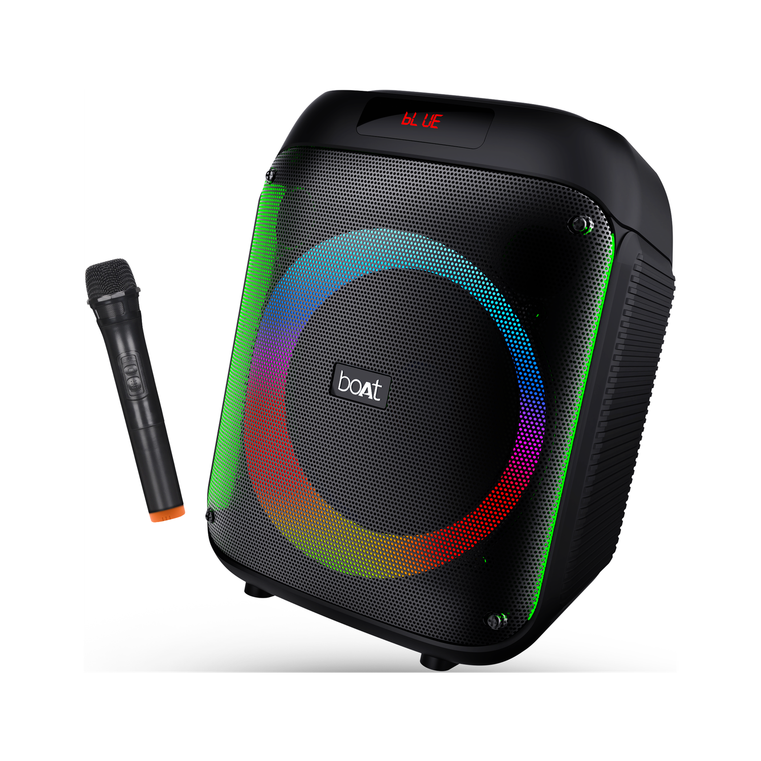 boAt Partypal 220 with Karaoke Mic, 6 HRS Playback & RGB LEDs 80 W Bluetooth Party Speaker