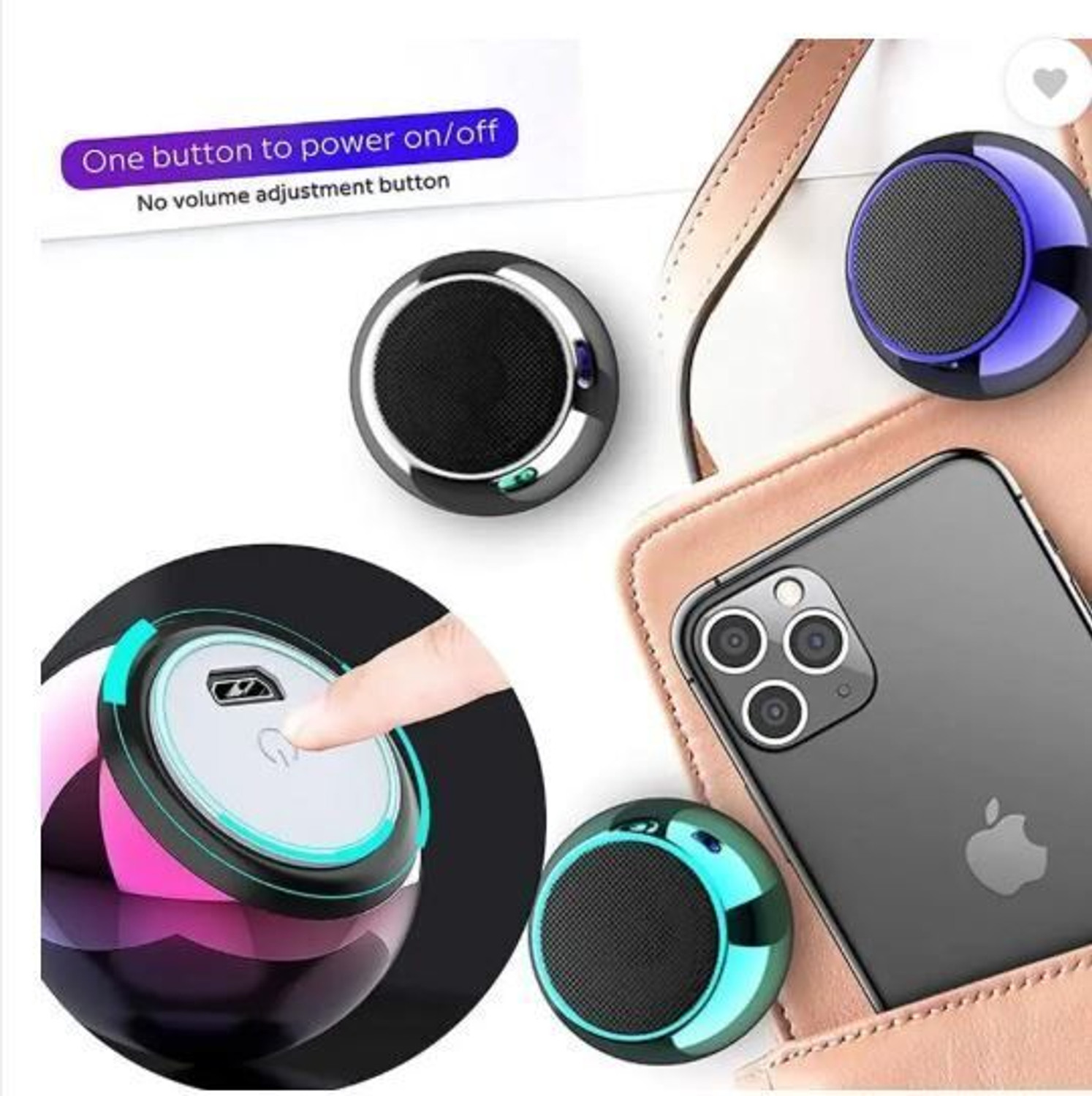 Image of RGV Mini M4 Bluetooth Speaker With HD Extra Bass with Google, Alexa & Siri Assistant Smart Speaker (Multicolor)