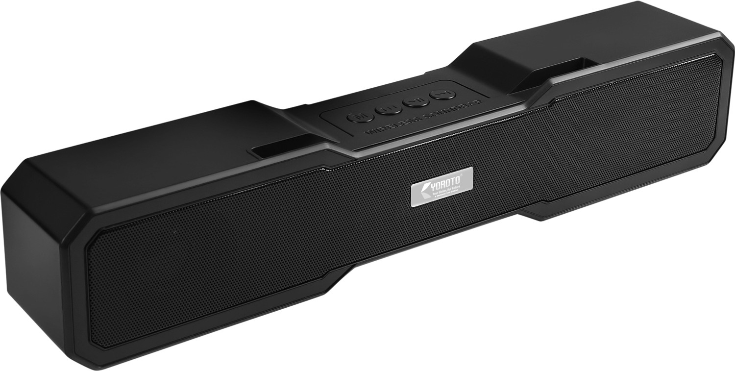 Image of YOROTO YO-SP-10-Max High Power HD Sound with Heavy Bass 20 W Bluetooth Soundbar (Black, Stereo Channel)