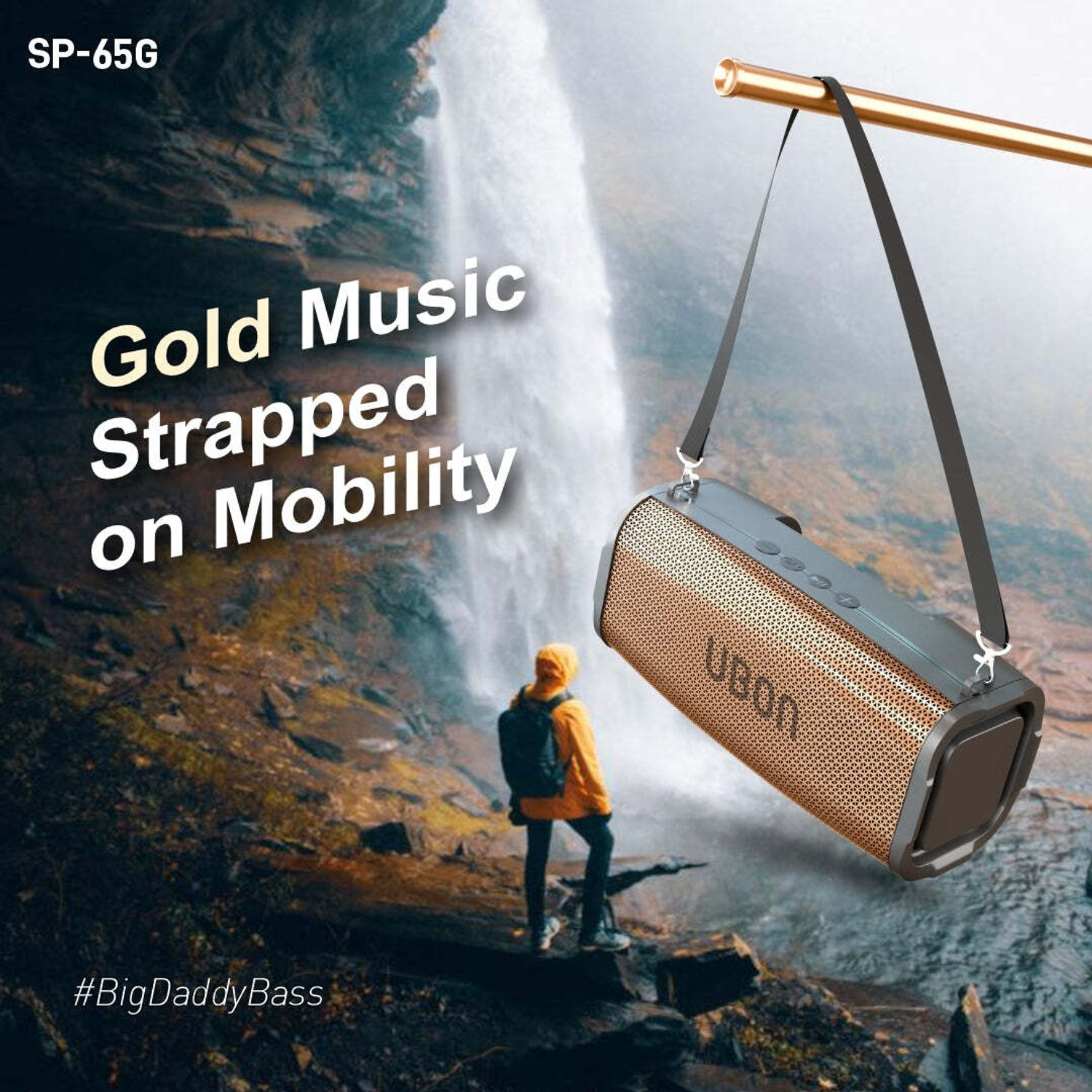 Image of Ubon SP-65 Shahenshah Gold Edition 20 W Bluetooth Home Audio Speaker (Gold, 2.0 Channel)