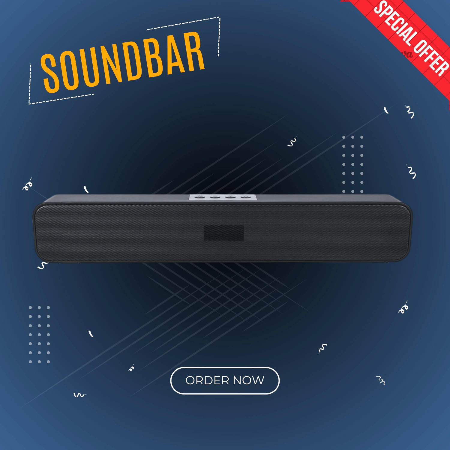 Image of CYOMI CY 684 v5.1 Wireless Sound bar Speaker with 8Hr Playtime 10 W Bluetooth Soundbar (Black, 5.1 Channel)