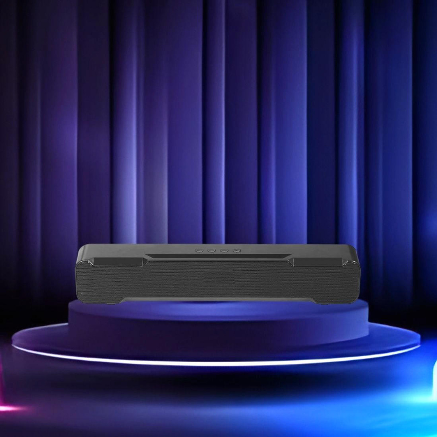 Image of CYOMI CY 684 v5.1 Wireless Sound bar Speaker with 8Hr Playtime 10 W Bluetooth Soundbar (Black, 5.1 Channel)