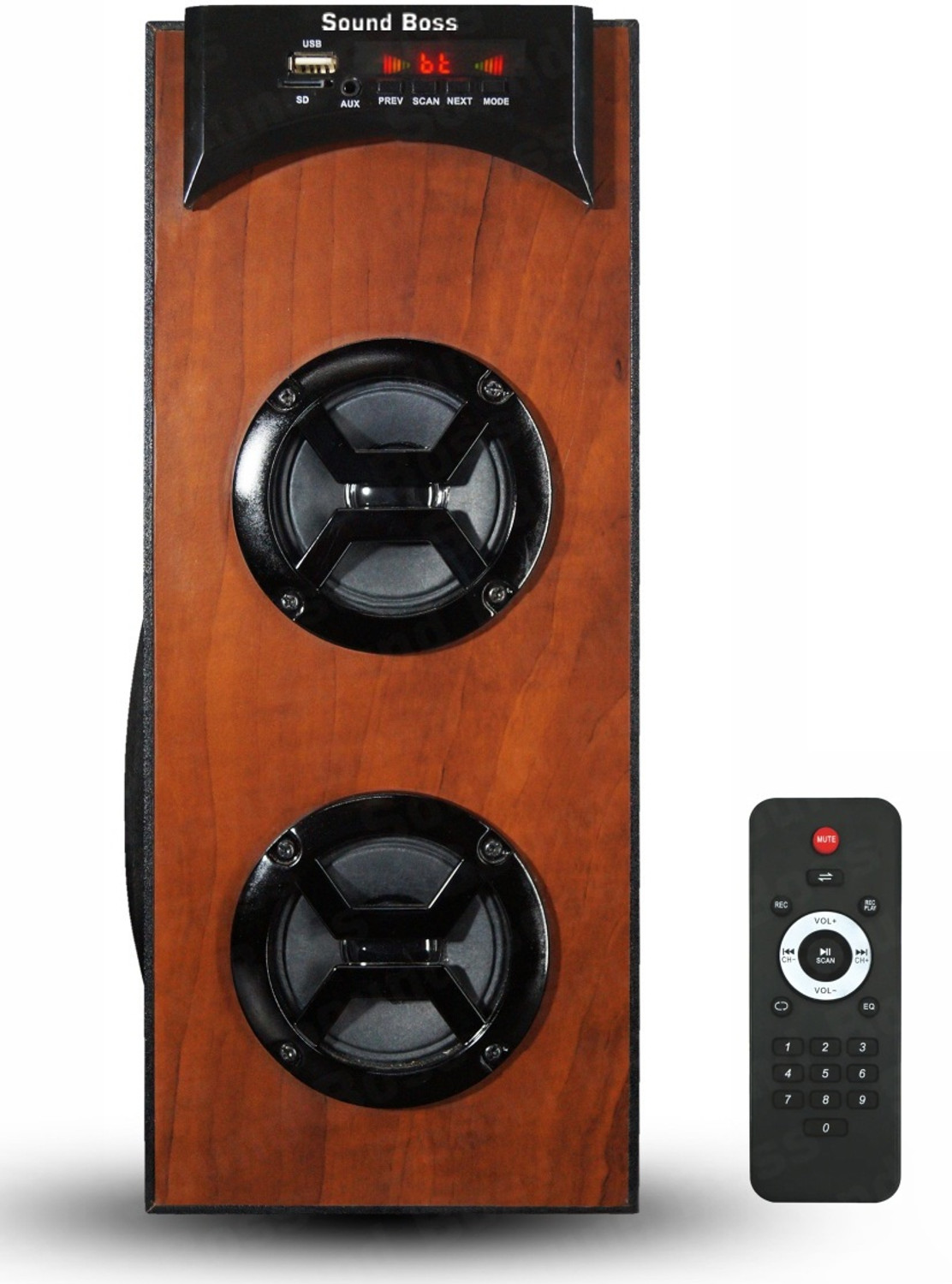 Image of TRONICA Dhwani DJ Bluetooth Tower Speaker with Mic, USB, SD, FM, AUX, TV & Remote 44 W Bluetooth Party Speaker (Black, 2.0 Channel)