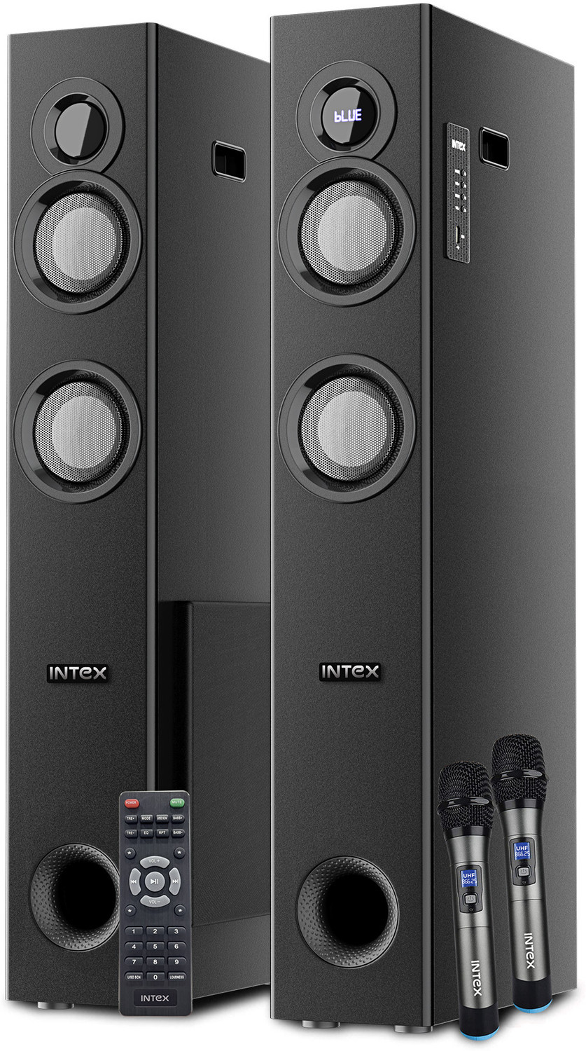 Image of DH Discovery DJ 1212 2000 W Bluetooth Tower Speaker (Black, 2.0 Channel)