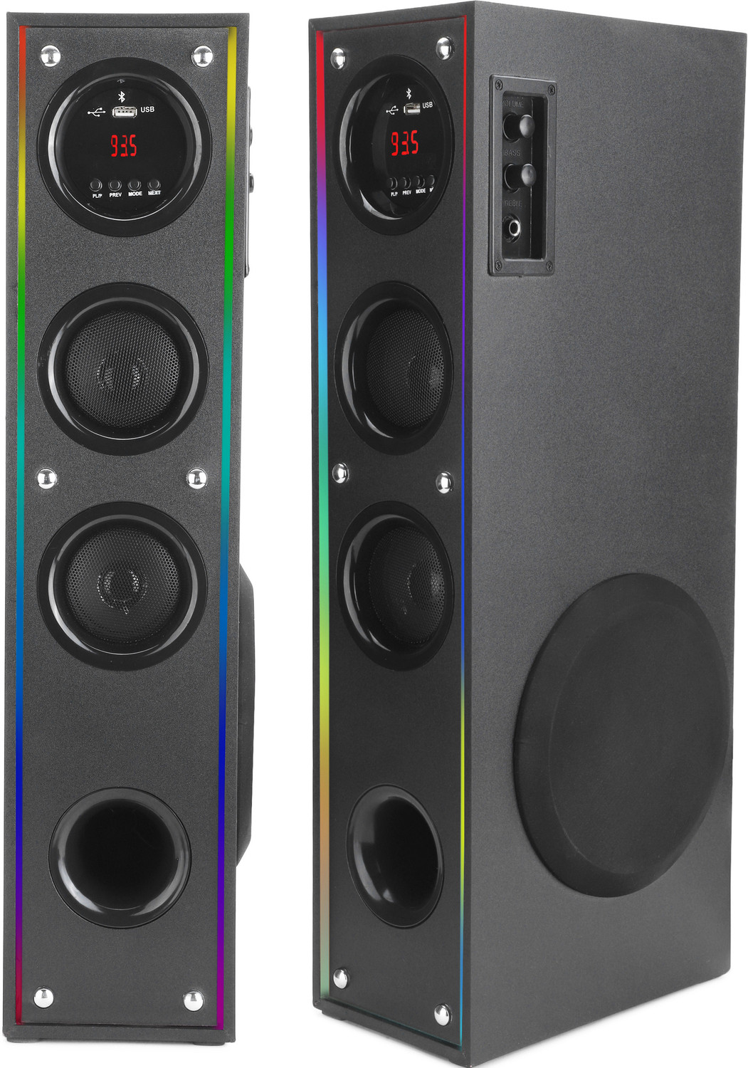 Image of DH Discovery DJ 1212 2000 W Bluetooth Tower Speaker (Black, 2.0 Channel)
