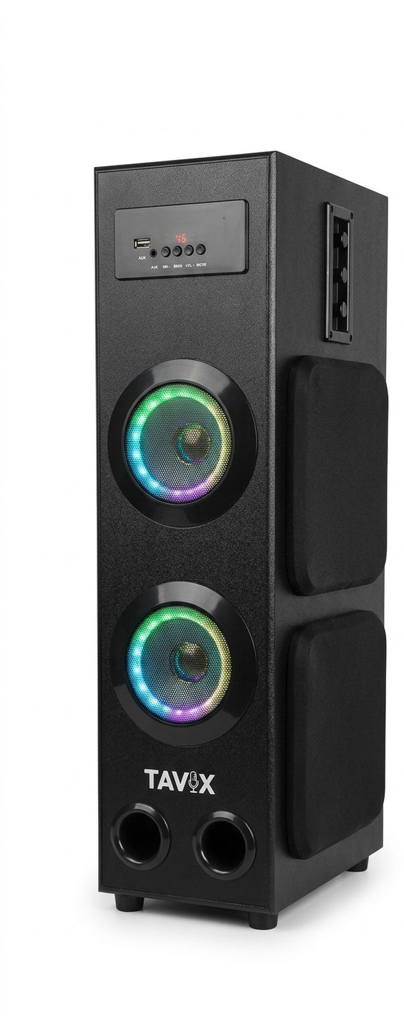 Image of DH Discovery DJ 1212 2000 W Bluetooth Tower Speaker (Black, 2.0 Channel)