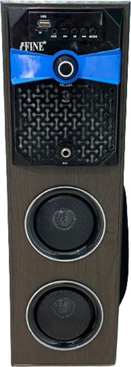 Image of TRONICA Dhwani DJ Bluetooth Tower Speaker with Mic, USB, SD, FM, AUX, TV & Remote 44 W Bluetooth Party Speaker (Black, 2.0 Channel)