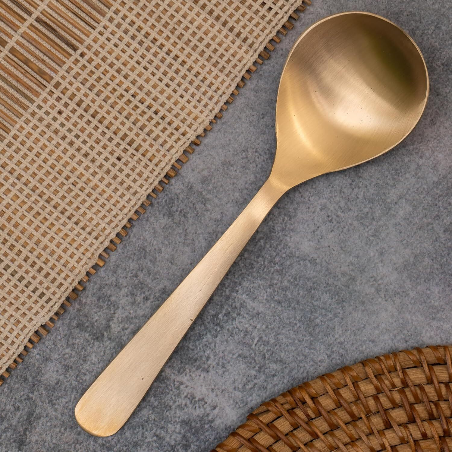 Image of ATROCK Spoon set of 6 Stainless Steel Table Spoon Set (Pack of 6)
