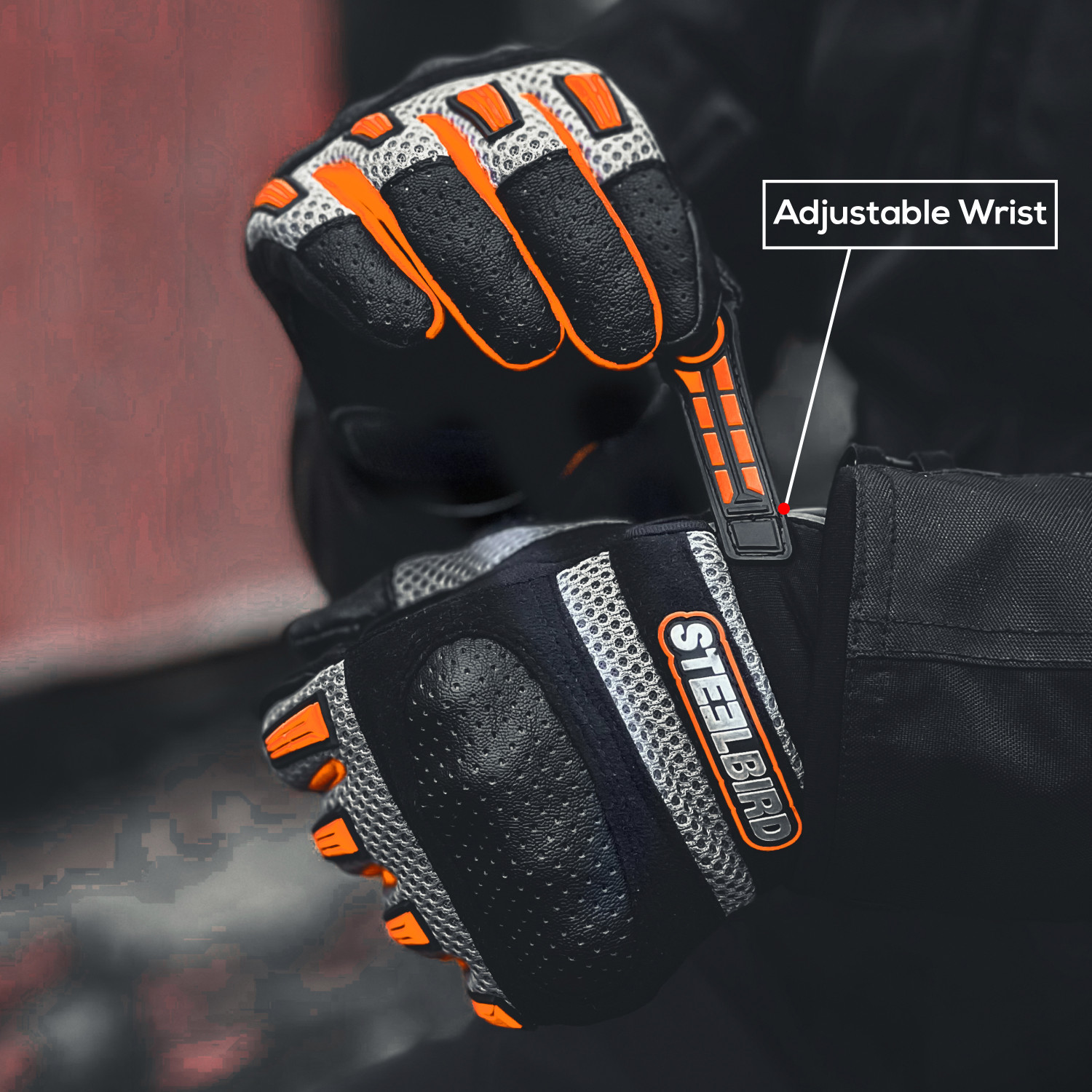Image of Steelbird Adventure A-1 Full Finger Bike Riding Gloves with Touch Screen Sensitivity Riding Gloves