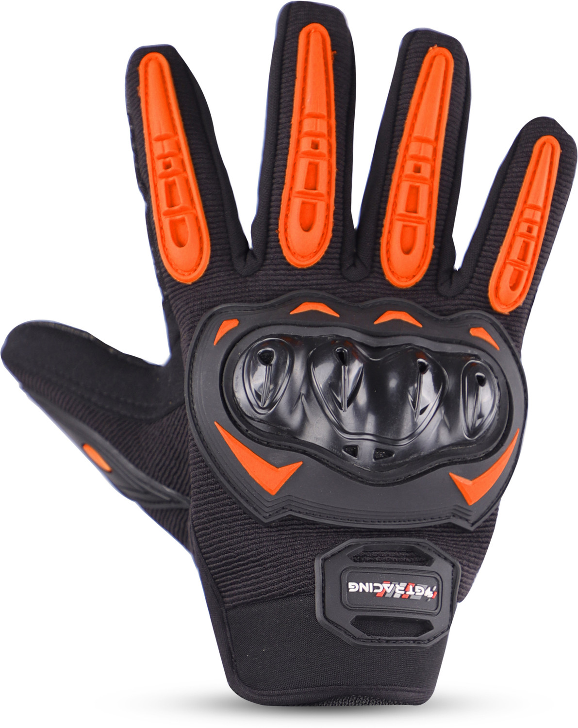 Orange top bike gloves