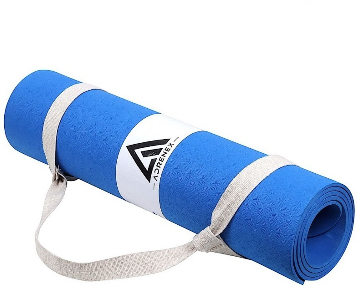 Adrenex by Flipkart Anti Skid Yoga Mat with Strap, Blue 6 mm Yoga Mat