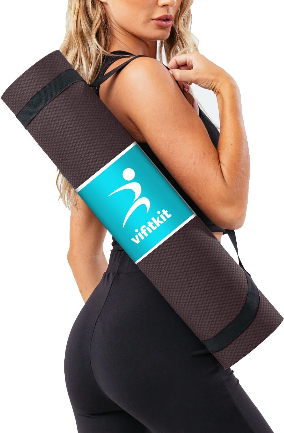 VIFITKIT 6mm Anti-Skid Yoga Mat with Carry Bag for Home Gym & Outdoor Workout 6 mm Yoga Mat