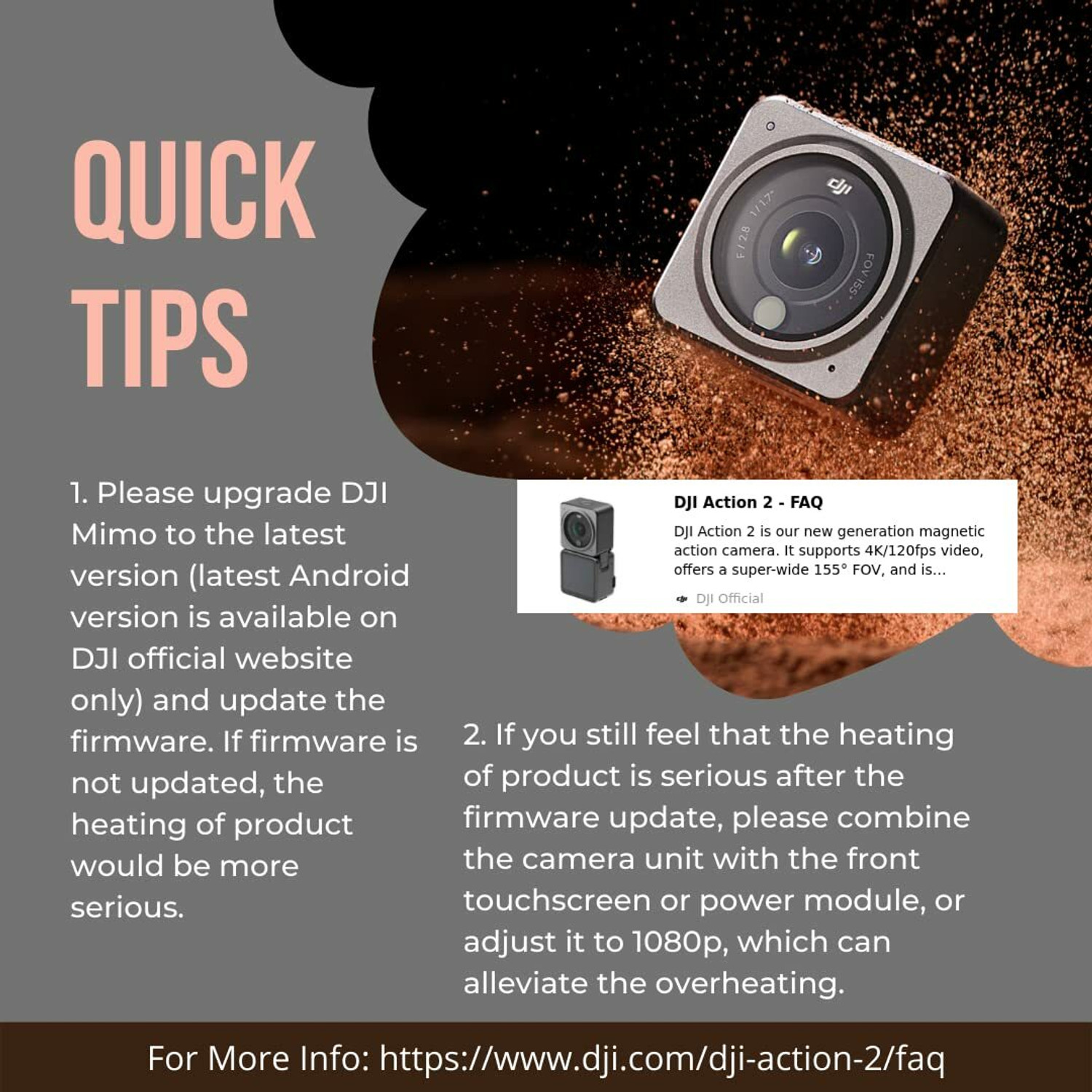 Image of dji Action 2 Dual Screen Combo Dual Screen Combo with Front Touchscreen, Magnetic Versatility, 4K Recording Upto 120 fps and 155 Degree FOV, Portable and Wearable, Horizon Steady, AI Editor, 10 m Waterproof Sports and Action Camera