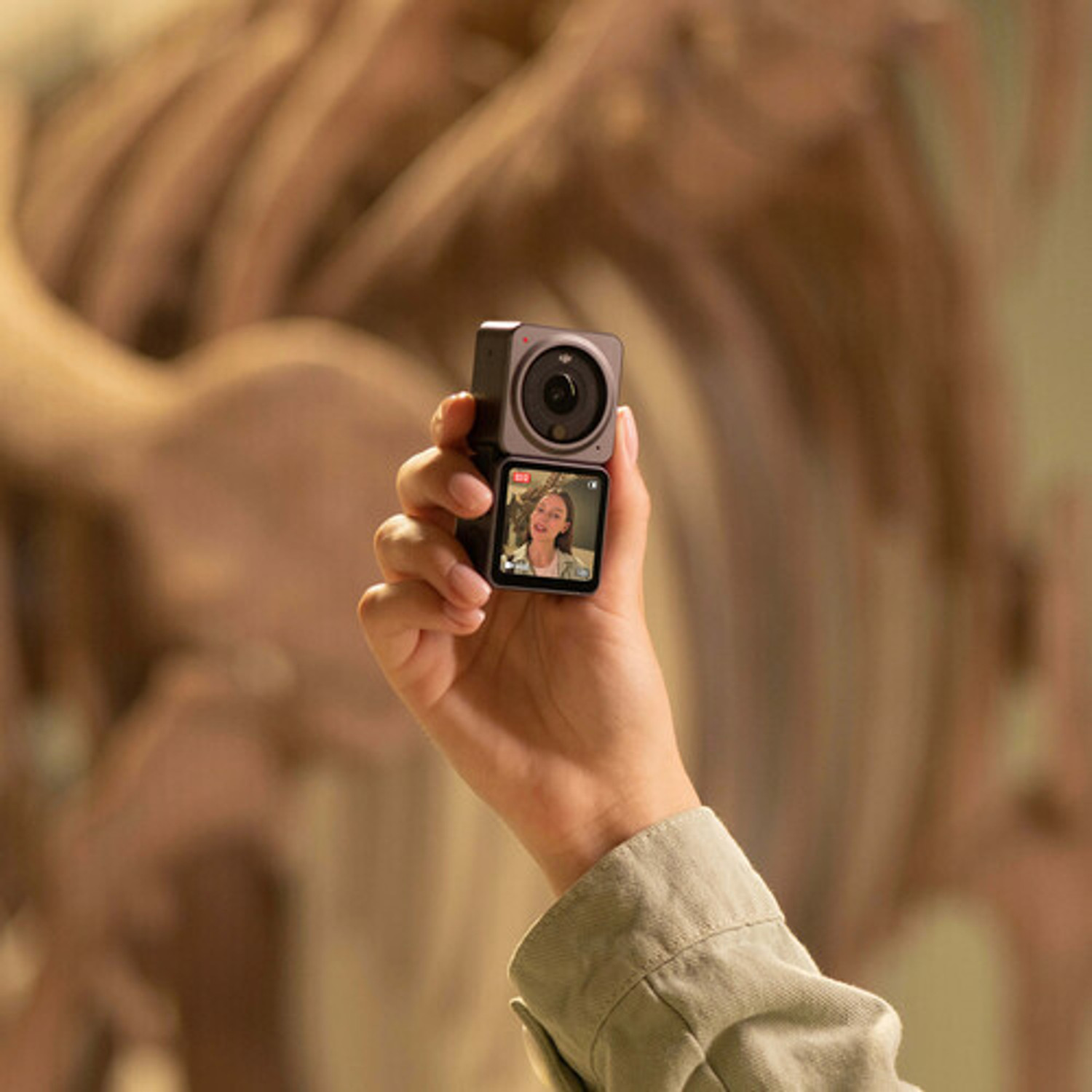 Image of dji Action 2 Dual Screen Combo Dual Screen Combo with Front Touchscreen, Magnetic Versatility, 4K Recording Upto 120 fps and 155 Degree FOV, Portable and Wearable, Horizon Steady, AI Editor, 10 m Waterproof Sports and Action Camera