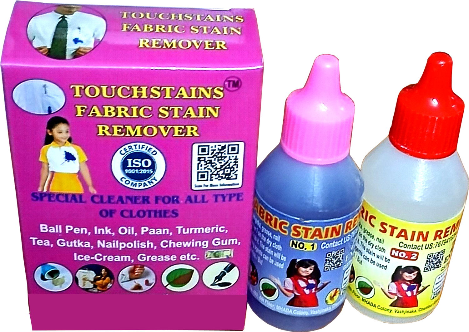 Image of Stainoff Pidilite Fabric Stain Remover Liquid | Instant Action PACK OF 3 Stain Remover (50 ml)