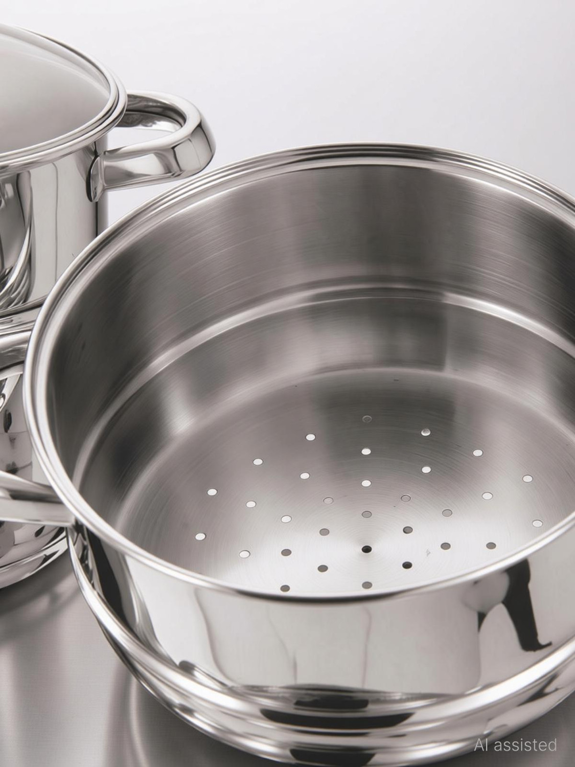 PRISTINE Multipurpose Induction Base Steamer Stainless Steel Steamer
