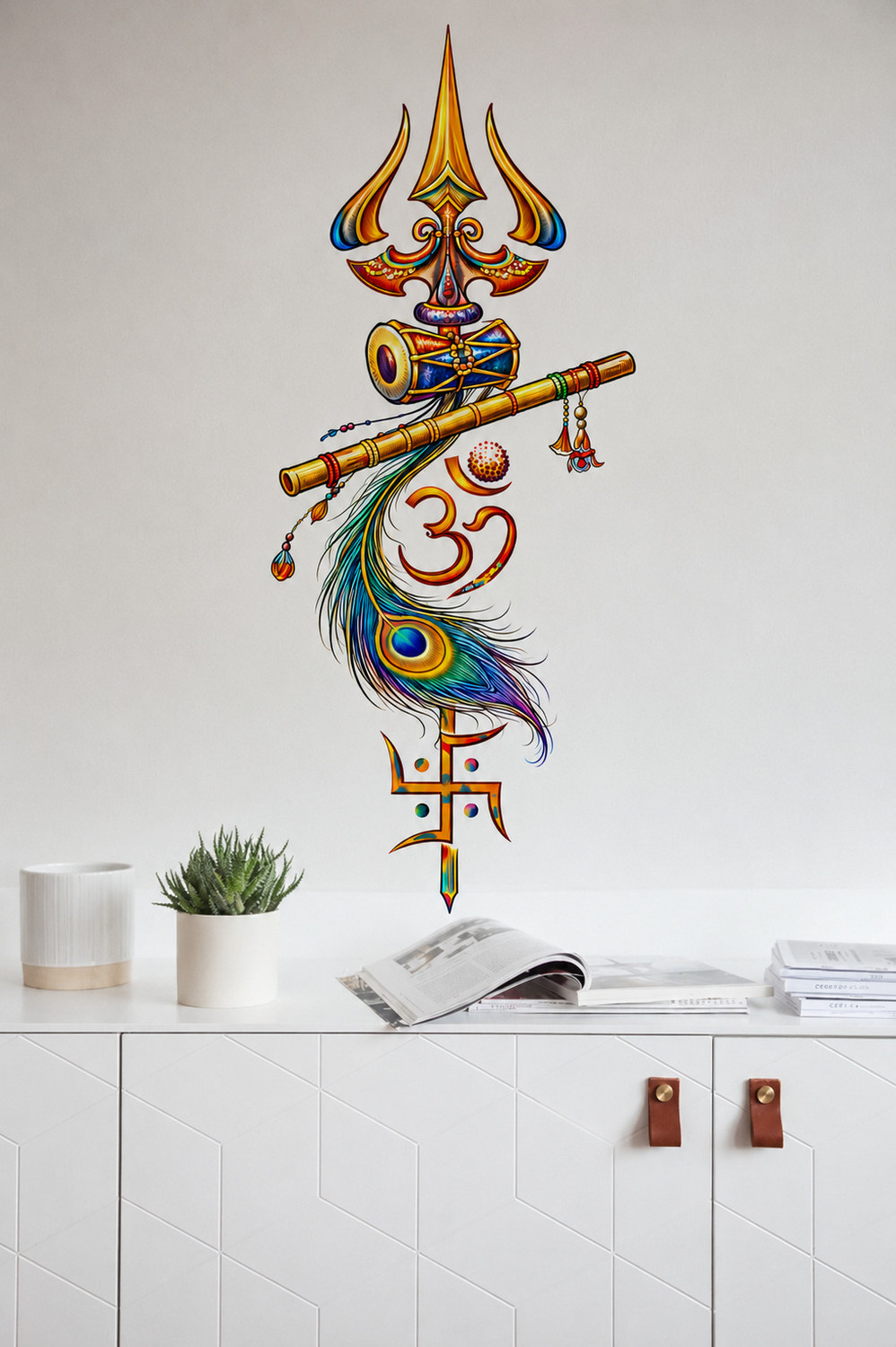 Image of WallBiirds 8 inch Posters for Wall Decoration | Wall Art Self Adhesive Sticker (Pack of 4)