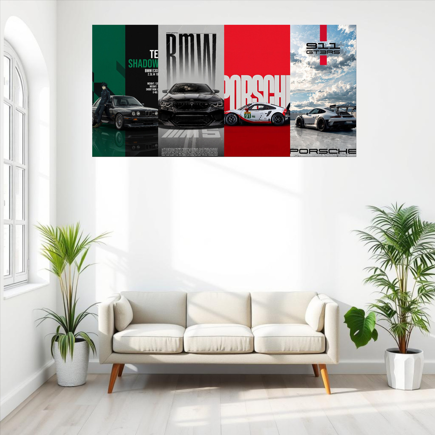 Image of WallBiirds 8 inch Premium Wall Poster Paper Print Z31 Self Adhesive Sticker (Pack of 4)