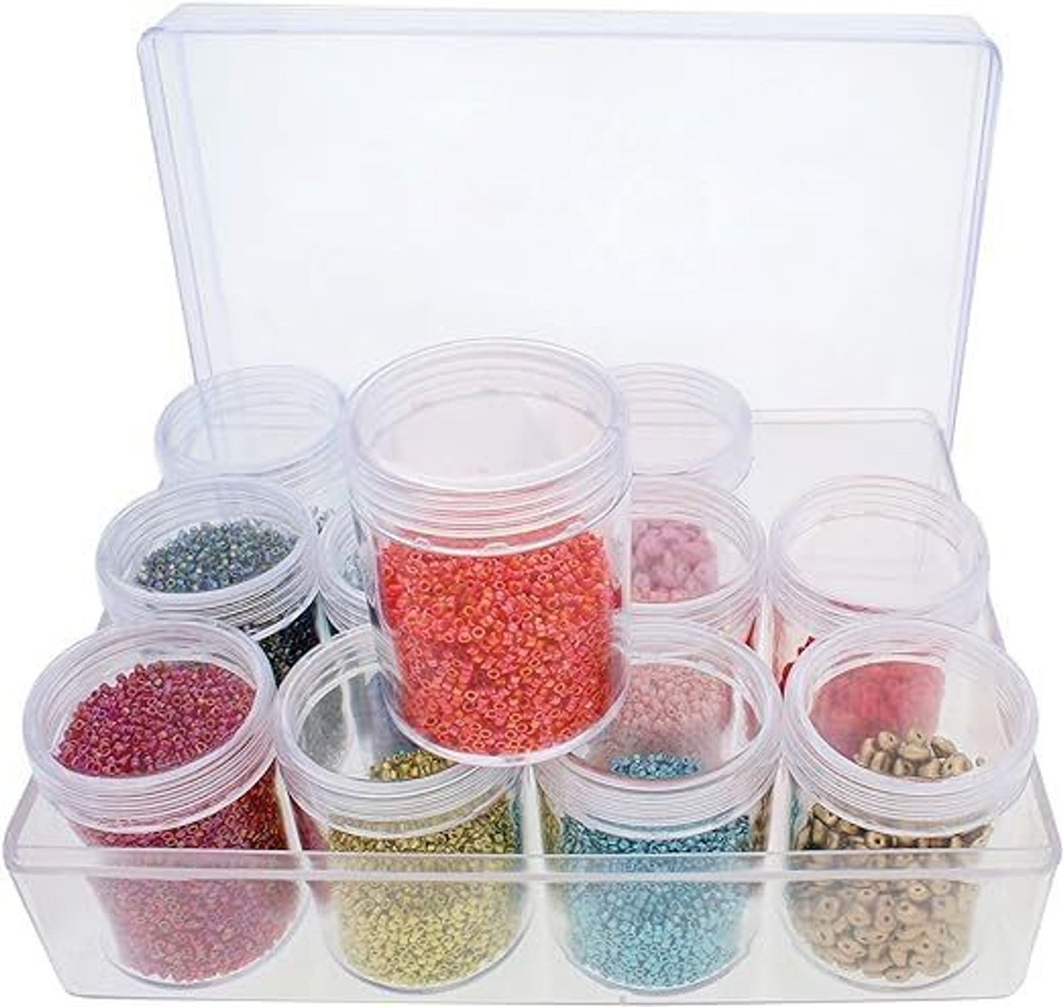 Image of Puno Food Storage Containers Set 1000 ML Plastic Kitchen Organizer Boxes with Lids Storage Box (White)