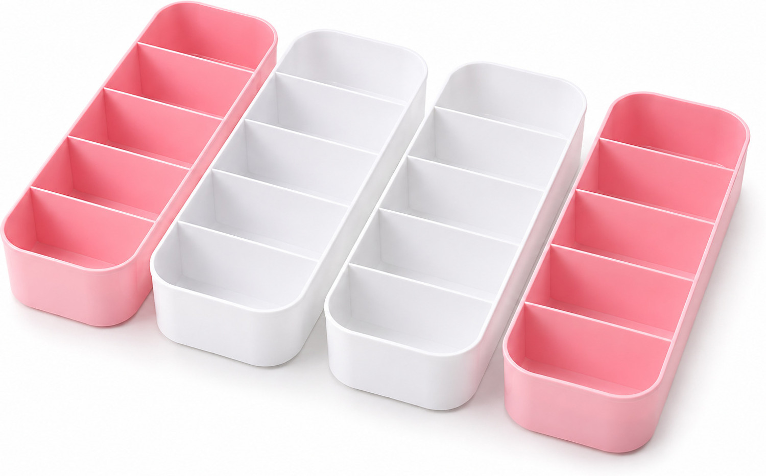 Image of Puno Food Storage Containers Set 1000 ML Plastic Kitchen Organizer Boxes with Lids Storage Box (White)
