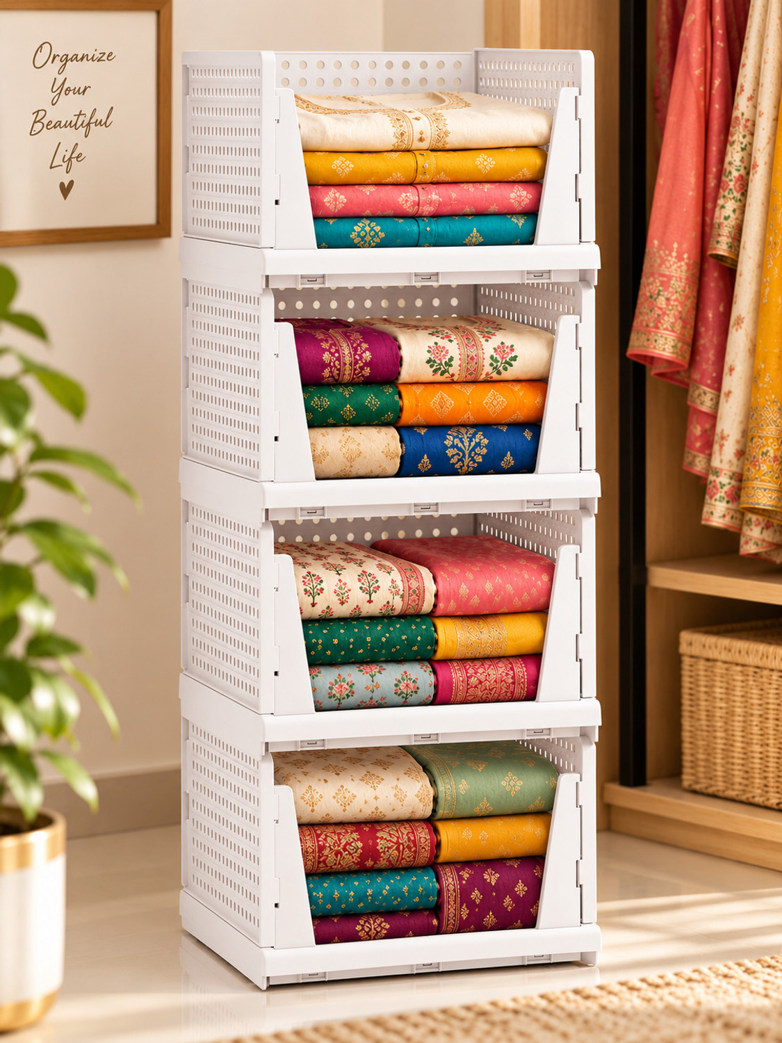 Image of FUTABA Pullout Organizers (White, Plastic)