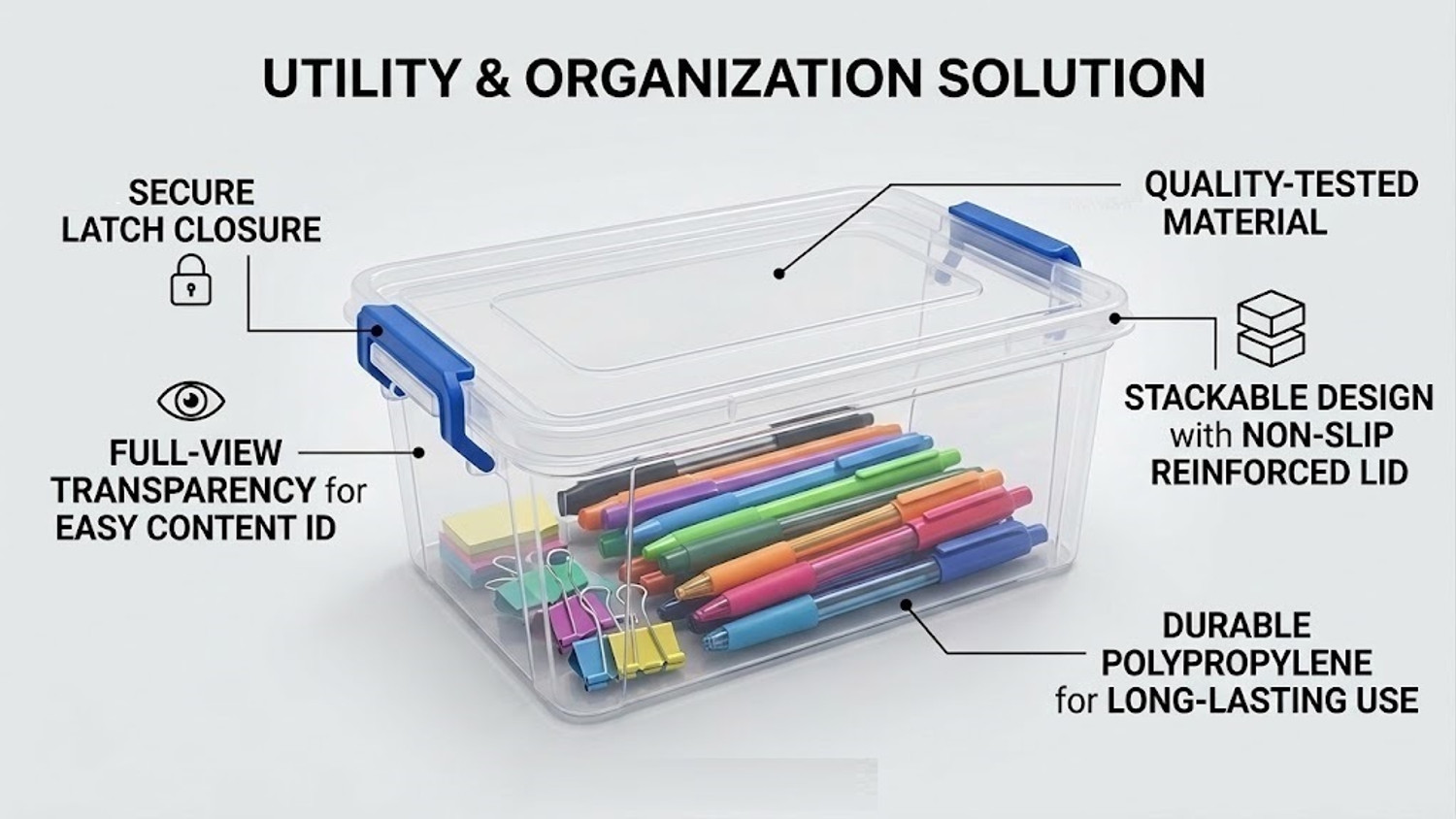 Image of Randal Shelf Organizers (White, Plastic)