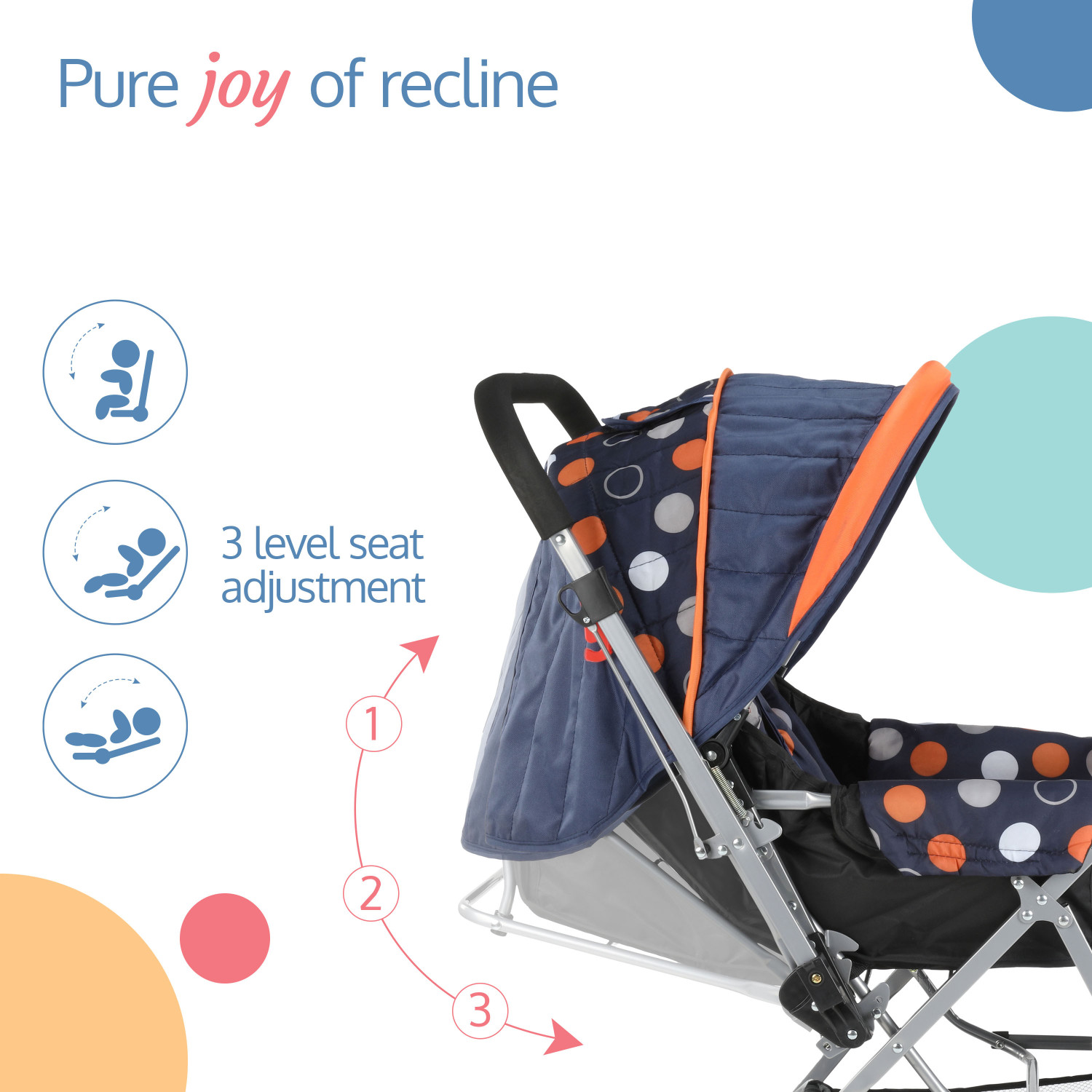 Image of LuvLap Sunshine Stroller /Pram, Easy Fold, for Newborn Baby /Kids, 0-3 Years, Stroller