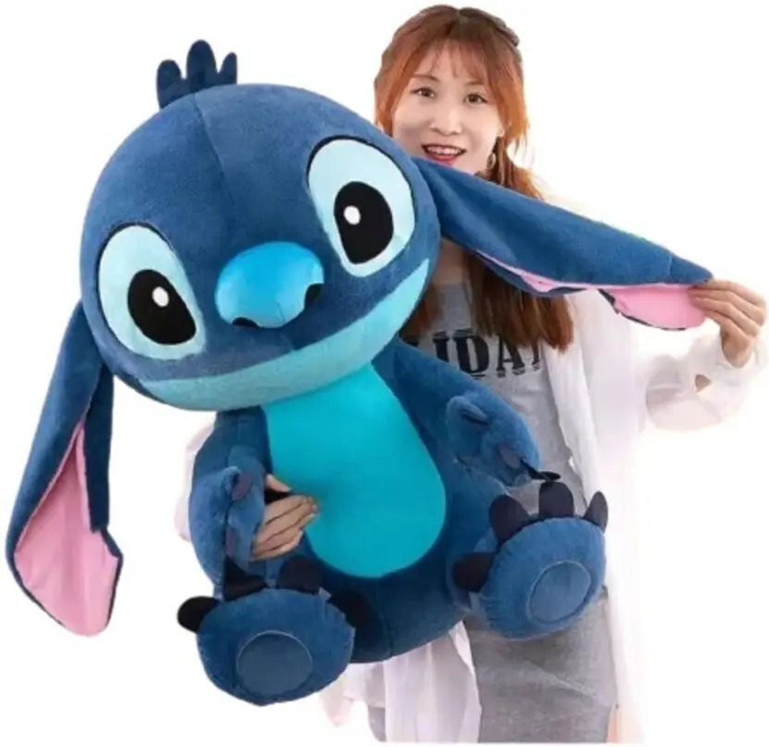 Image of tinytotem Sleeping Breathing Stitch Teddy with Music and Light Soft Toy - 32 cm (Multicolor)