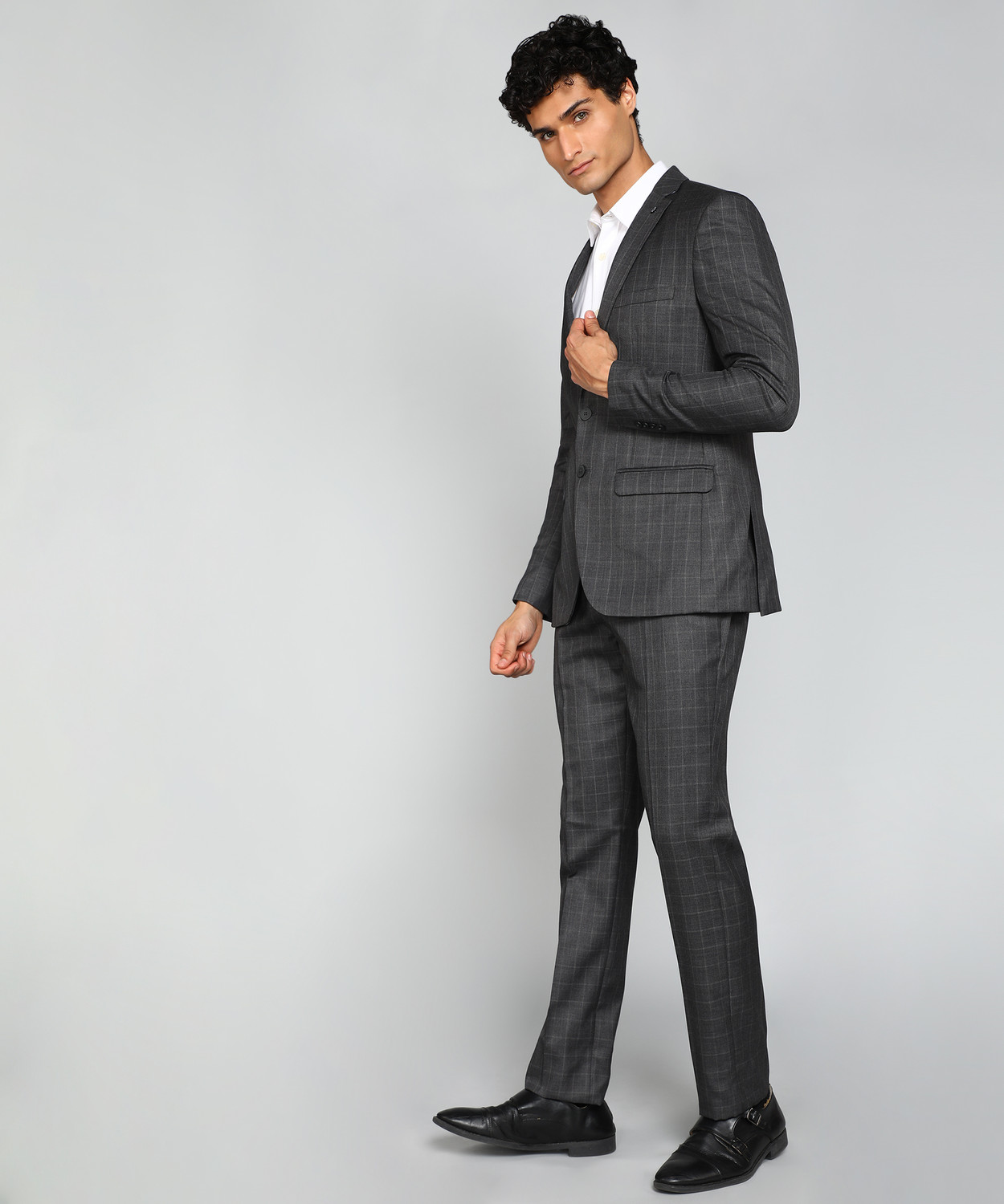 Image of Raymond 2 Piece Suit Checkered Men Suit