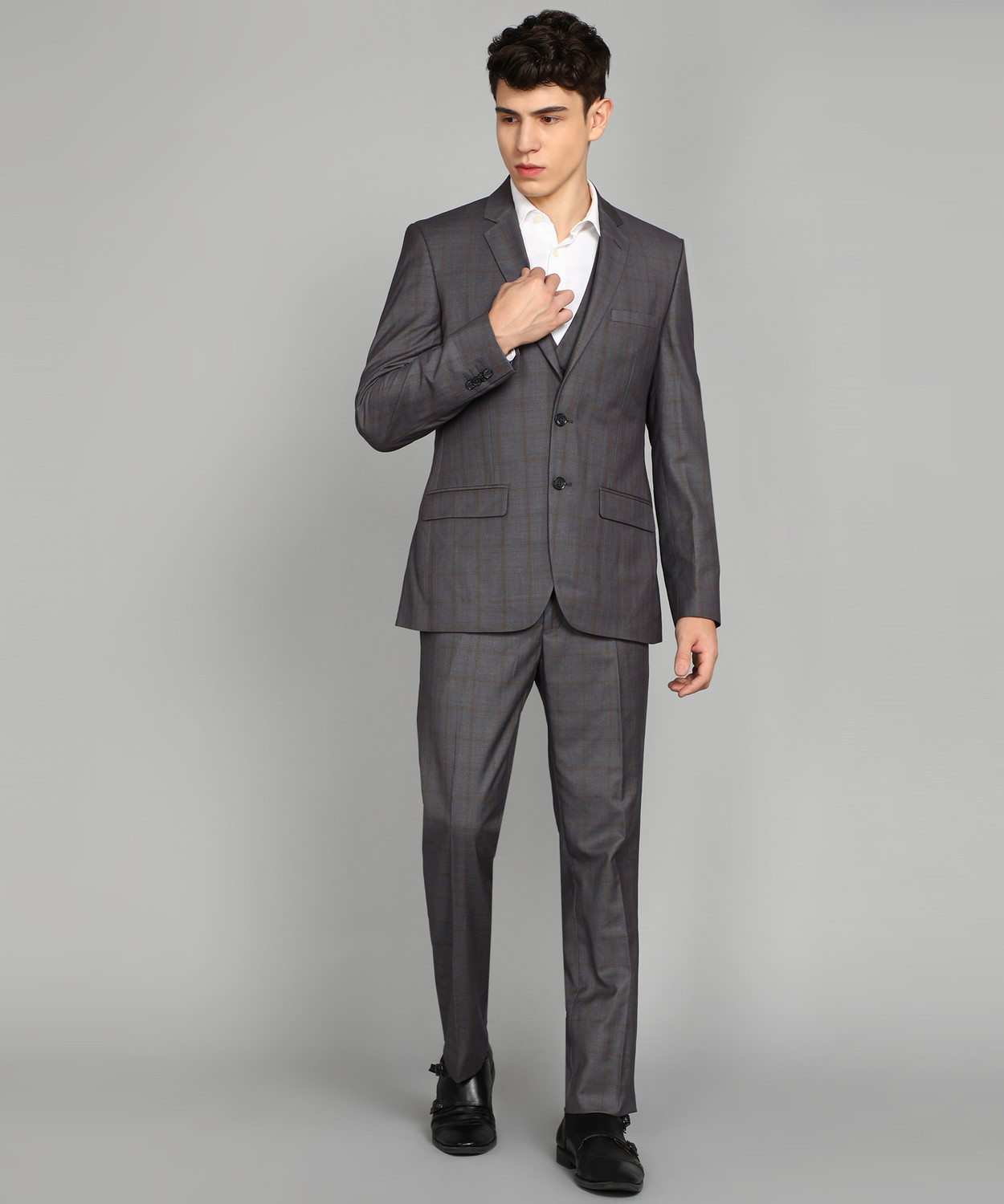 Image of Raymond 3 Piece Suit Checkered Men Suit