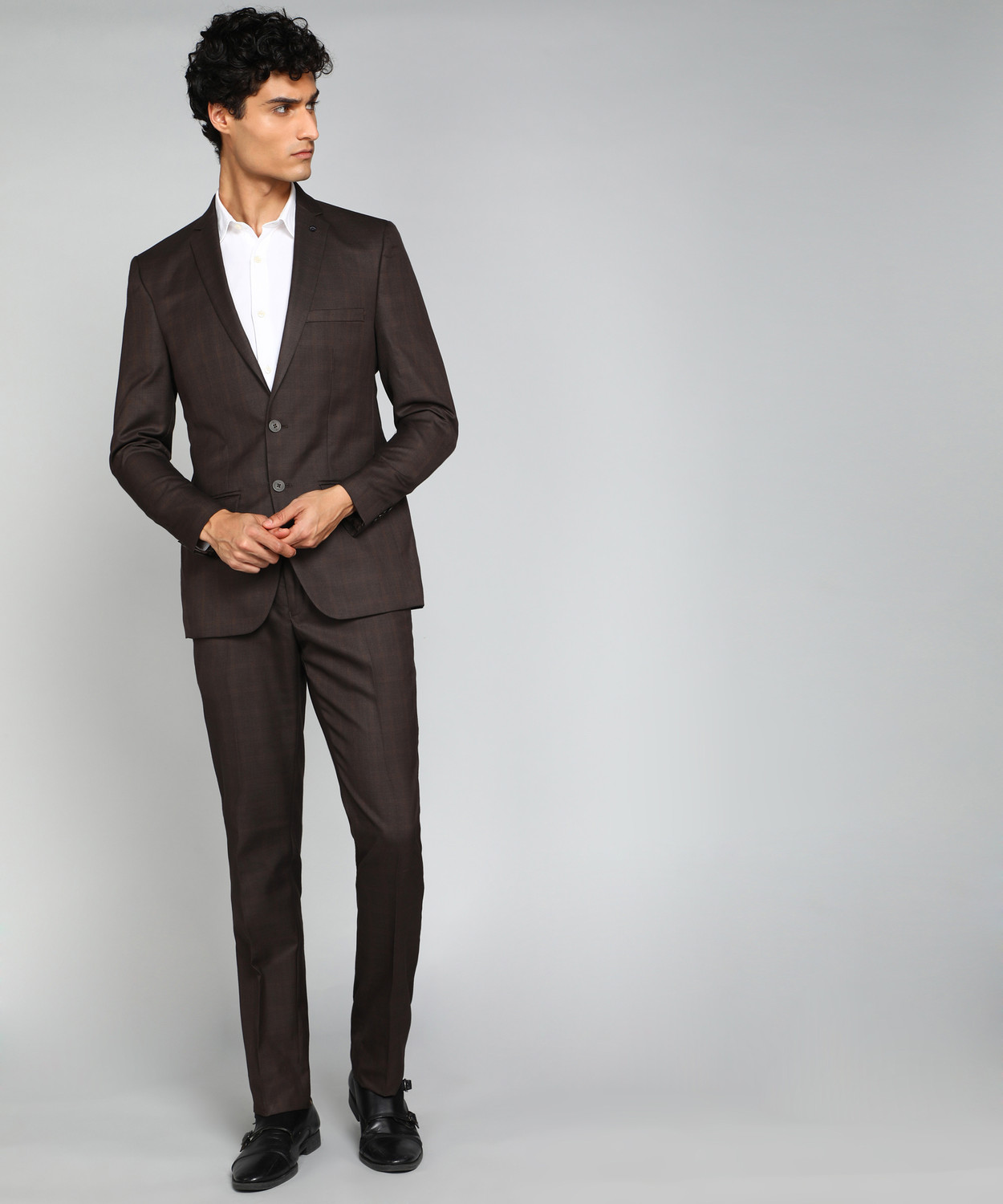 Raymond SB 2BTN NOTCH LPL SUIT 2PCS SLIM FIT Checkered Men Suit