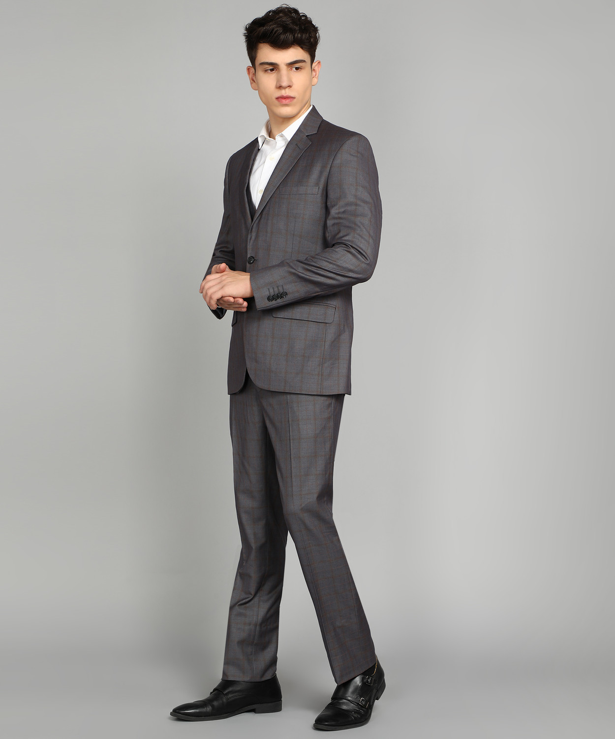 Image of Raymond 3 Piece Suit Checkered Men Suit