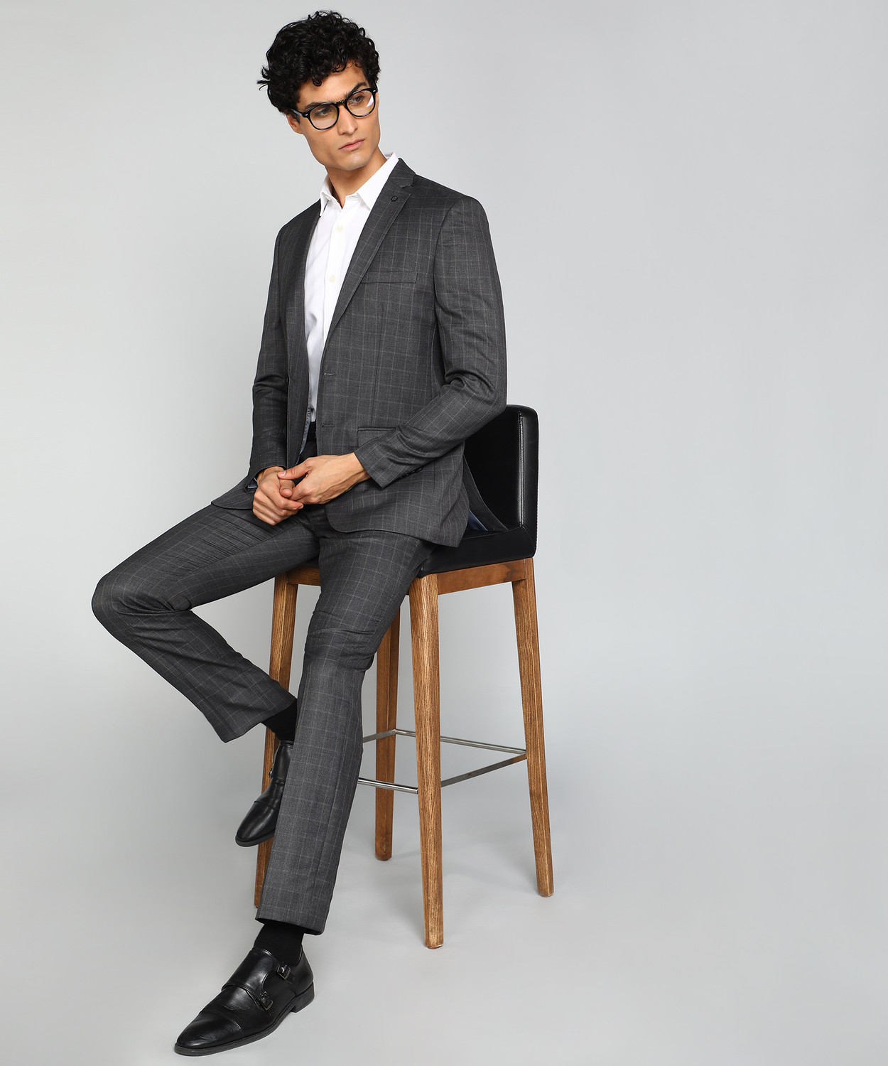 Image of Raymond 2 Piece Suit Checkered Men Suit