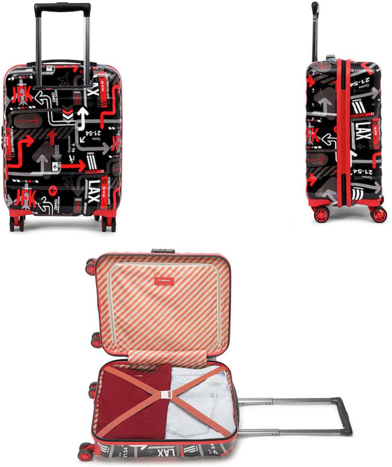 Image of Uppercase JFK Small Cabin 56cm Hardsided Trolley Bag Cabin Suitcase 8 Wheels - 22 inch