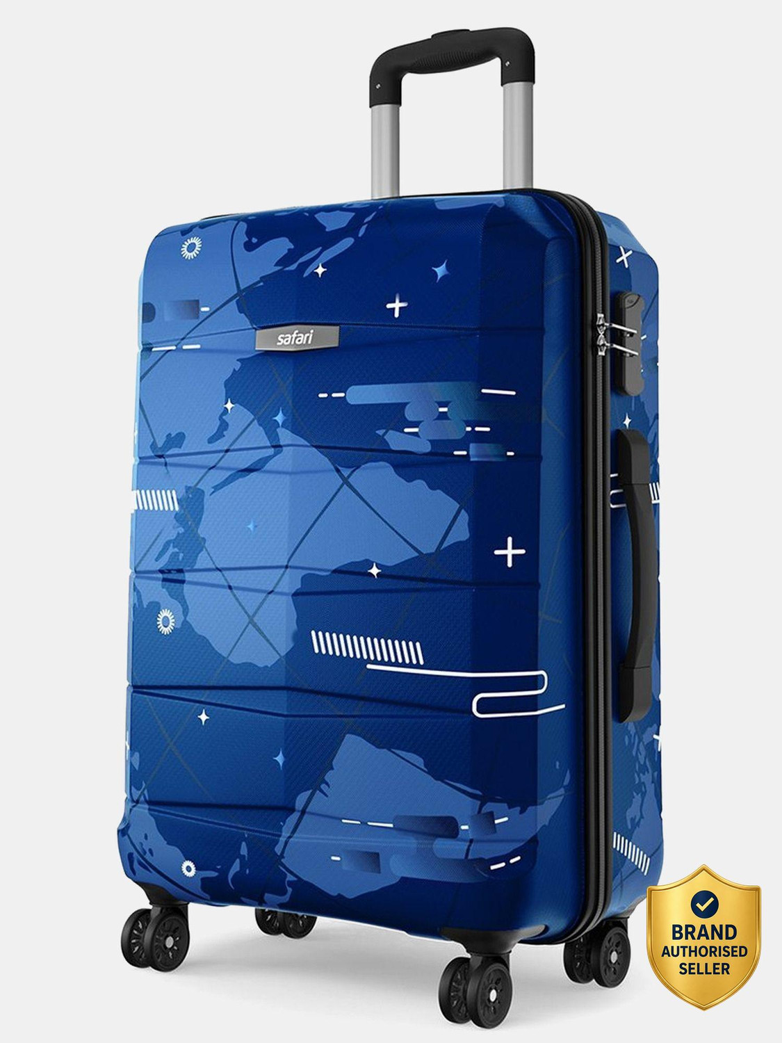 Image of SAFARI Medium Check-in Suitcase (66 cm) 4 Wheels - Vivid Plus Hard Trolley 65 cm (Electric Teal) - Teal