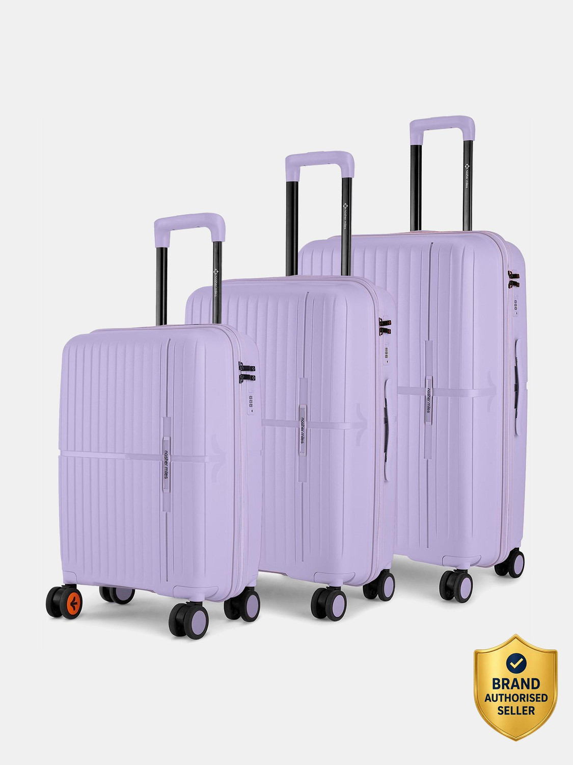 NASHER MILES Springfield HardSide Polypropylene Set of 3 Pastel Purple