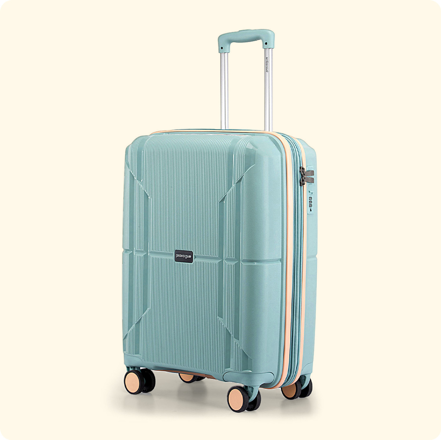 Image of Assembly Hard Body Set of 2 Luggage 8 Wheels - Medium and Large Check-in Suitcase - Polycarbonate Trolley Combo - Silver