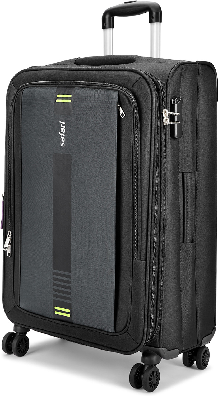 Image of SAFARI Large Check-in Suitcase (81 cm) 8 Wheels - Suitcase trolley bag with 360 Wheeling 8 Wheeler, Secure Zipper - Blue