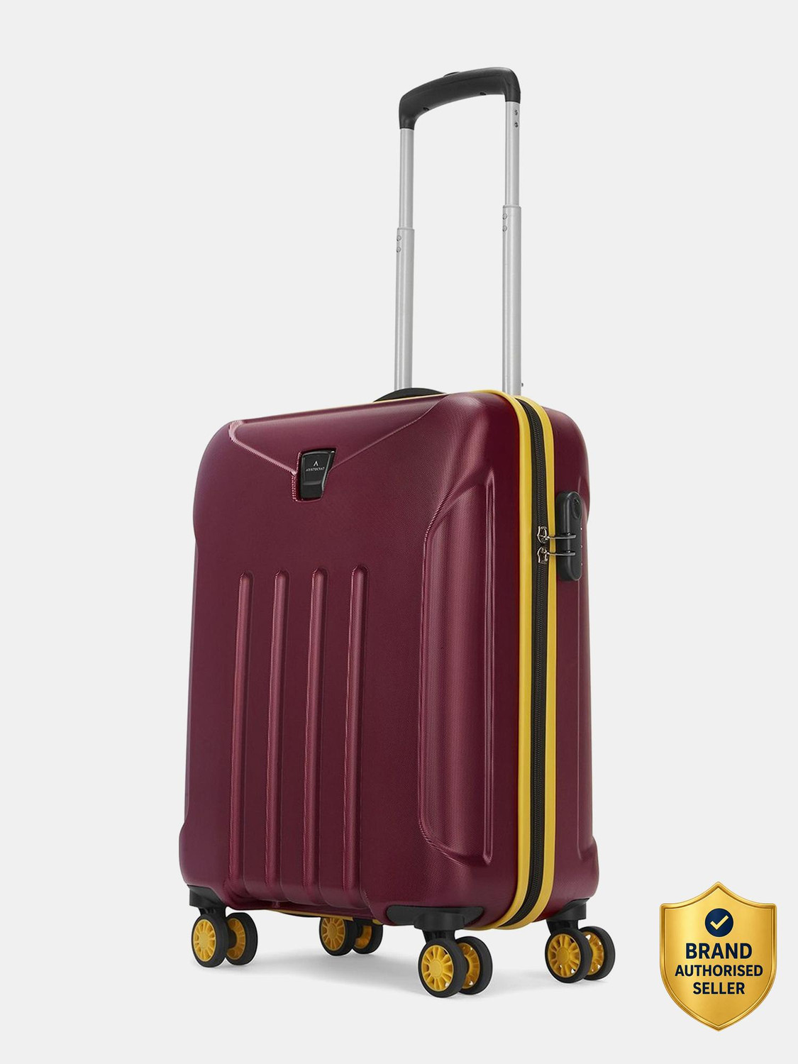 ARISTOCRAT Falcon Pro Polycarbonate | Trolley Bag With Combination Lock Cabin Suitcase 8 Wheels - 22 Inch