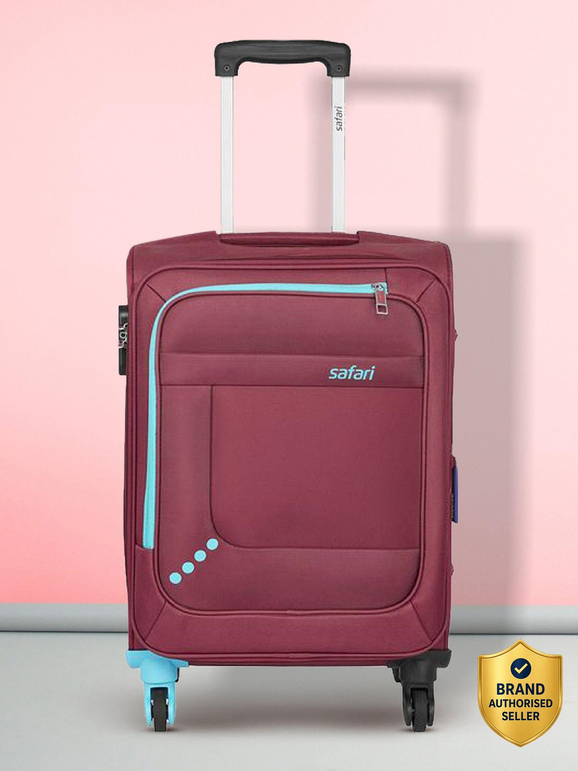 SAFARI STAR 55 4W RED Expandable Cabin Suitcase - 22 inch