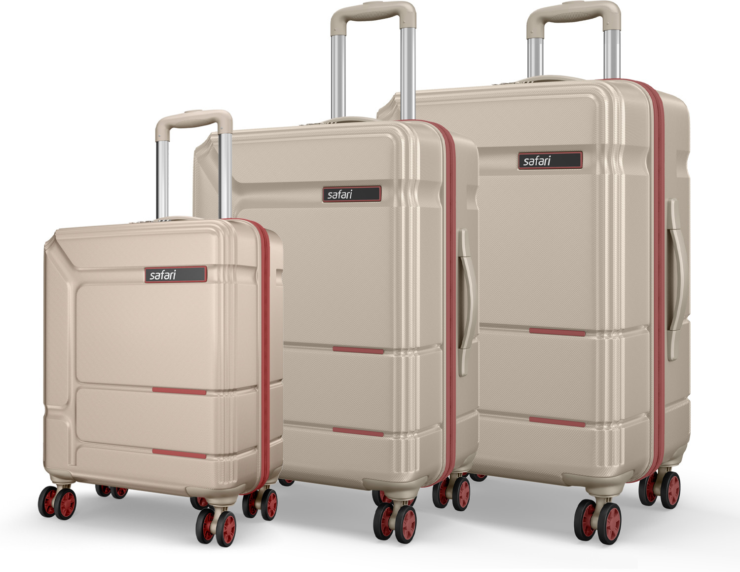Hard Body Set of 3 Luggage 8 Wheels - SQUADRON 55/65/77 4W DARK CHAMPA
