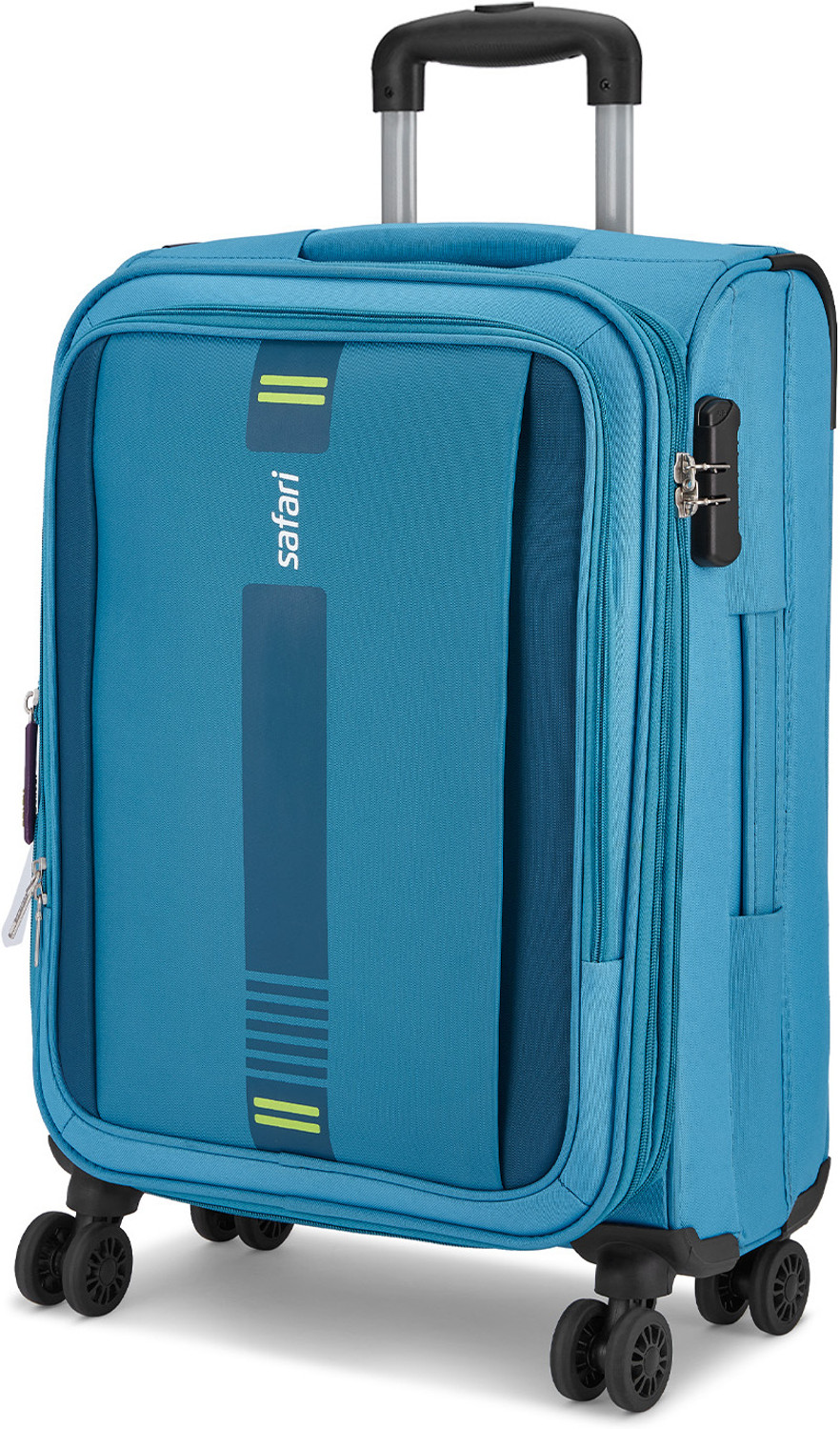 Image of SAFARI Large Check-in Suitcase (81 cm) 8 Wheels - Suitcase trolley bag with 360 Wheeling 8 Wheeler, Secure Zipper - Blue