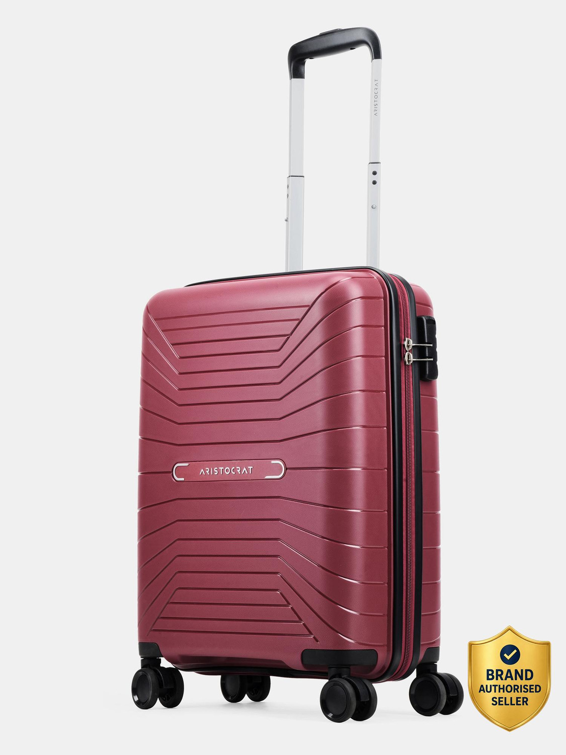 ARISTOCRAT CARNIVAL8 WHEEL 55 MAROON Cabin Suitcase - 22 Inch